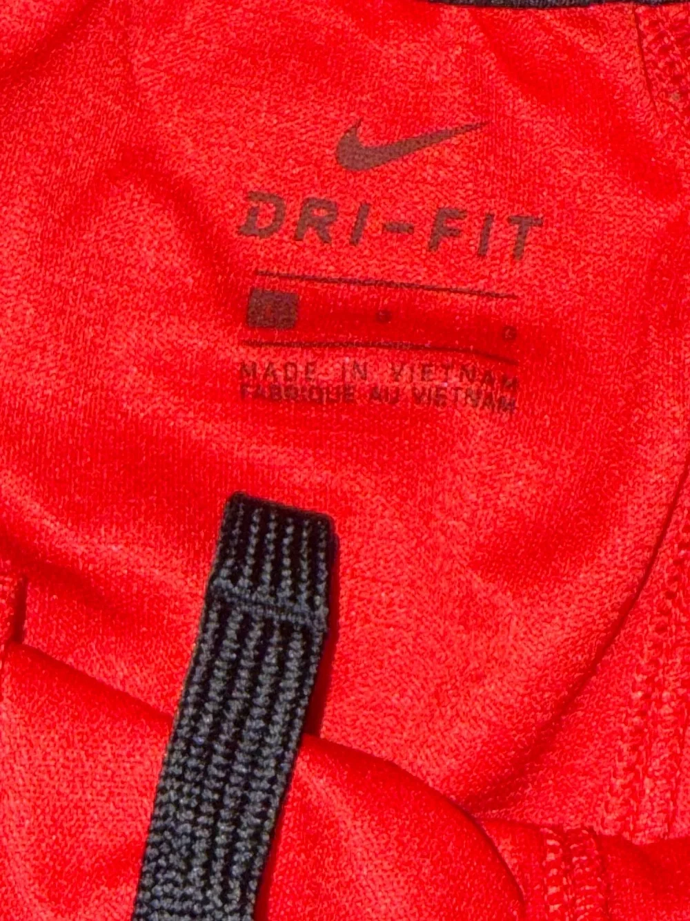 Nike Red Mesh Athletic Shorts with Black Accents